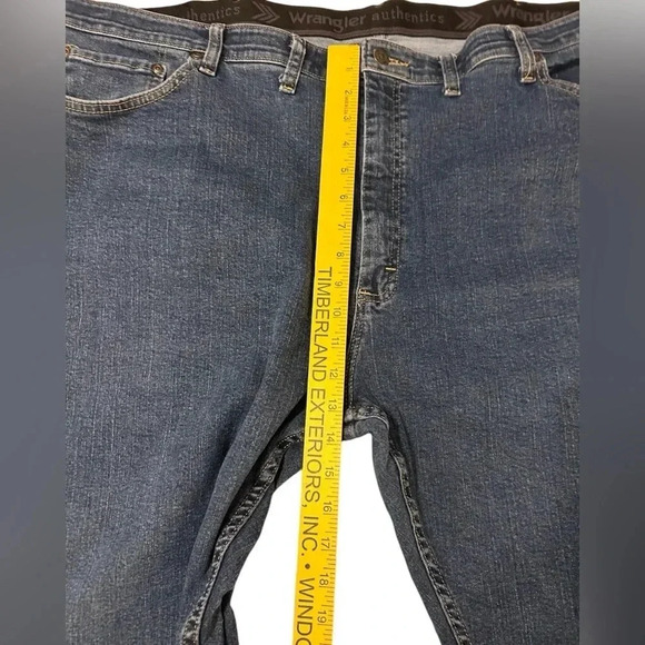 Wrangler Jeans Mens Big & Tall 46 X 30 blue straight denim cotton heavy duty EUC - Picture 7 of 8
